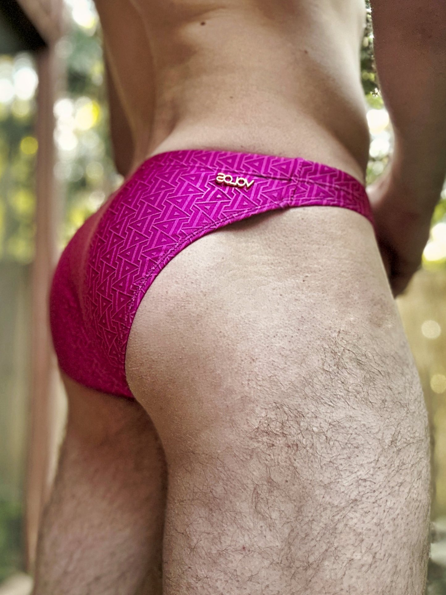 'Palace Pink' Swim V-kini, Handmade by Alan